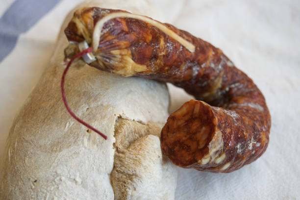 istock chorizo sausage and long loaf bread 954570828