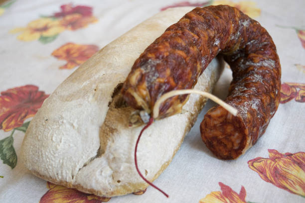 istock chorizo sausage and long loaf bread 954570896