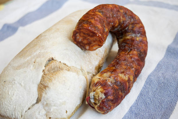 istock chorizo sausage and long loaf bread 954571204