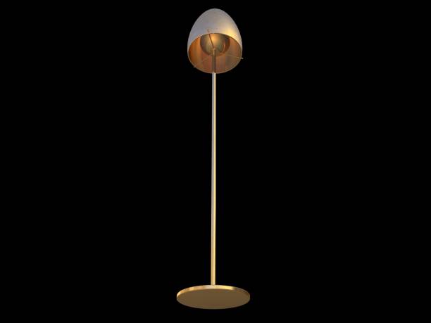 istock 3d rendering of a golden lamp pendant isolated on a black background 954577572