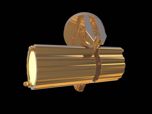 istock 3d rendering of a golden lamp pendant isolated on a black background 954580882