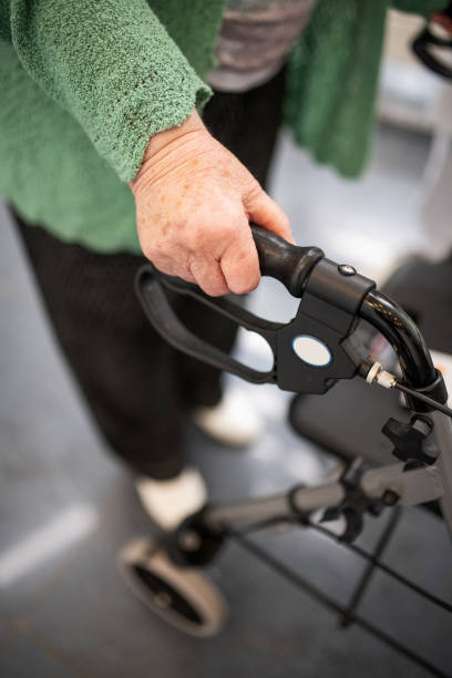 istock Detail old woman and walking frame, Germany 954586276