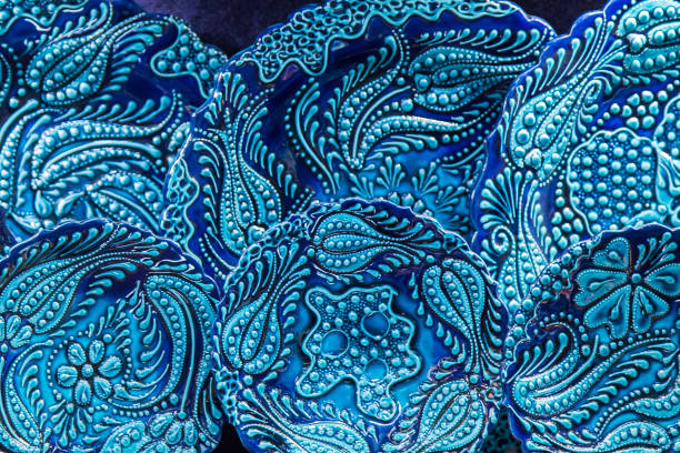 istock Beautiful vintage dishes, painted ceramics 954591534