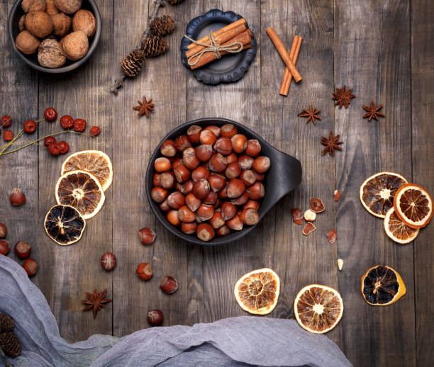 istock fresh hazelnuts in a shell in a brown plate 954602686