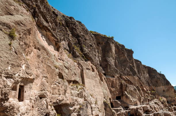 istock Low Angle View Of Rock Formation Against Clear Blue Sky 954607028