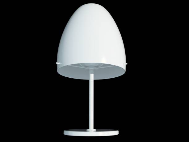 istock 3d rendering of a white lamp pendant isolated on a black background 954607136
