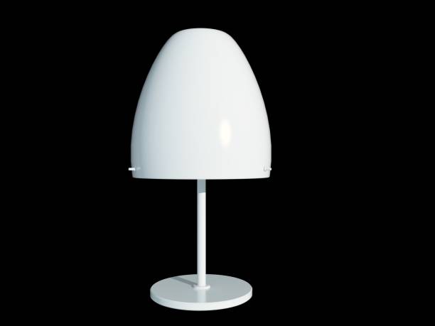 istock 3d rendering of a white lamp pendant isolated on a black background 954610610