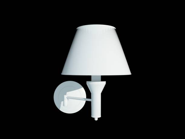 istock 3d rendering of a white lamp pendant isolated on a black background 954611224