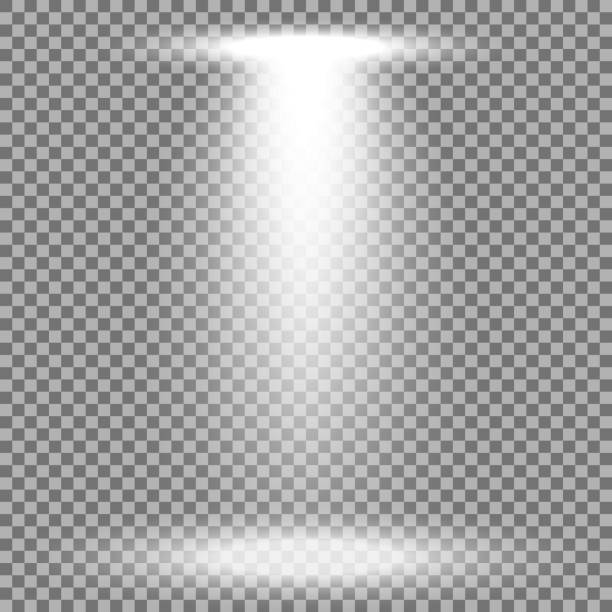 グロー効果、光ビームは、白の色のスポット ライトします。 - light beam点のイラスト素材／クリップアート素材／マンガ素材／アイコン素材