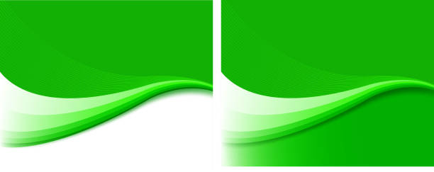 grüne wellenform - green background wave abstract light stock-grafiken, -clipart, -cartoons und -symbole