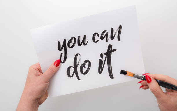 istock You can do it  painted on paper 954625880