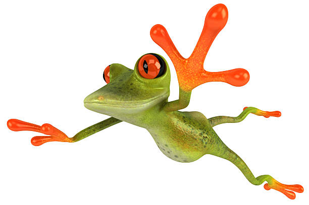 rana saltare - frog three dimensional shape animal green foto e immagini stock