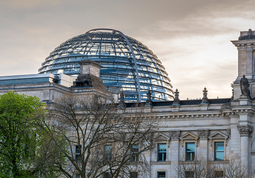 Timelapse at sunset of the dome in Berlin,Germany
