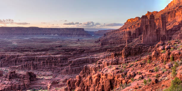 istock Fisher Towers and Professor Valley Panorama 954670250