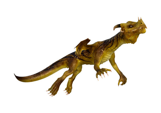 istock 3D illustration fairy tale dragon on white 954686344
