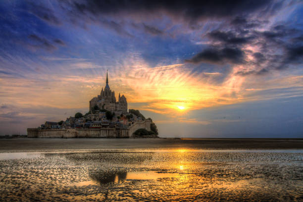 istock Ominous sunset Le Mont Saint-Michel 954686620