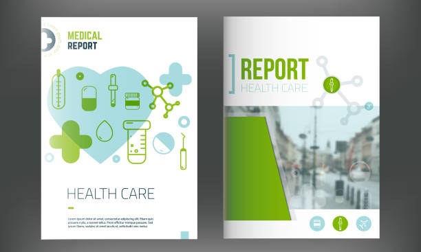 Medical cover template. Flyer with inline medicine icons, Modern Infographic Concept for annual report. Vector Medical cover template. Flyer with inline medicine icons, Modern Infographic Concept for annual report. Vector. medicine drawings stock illustrations