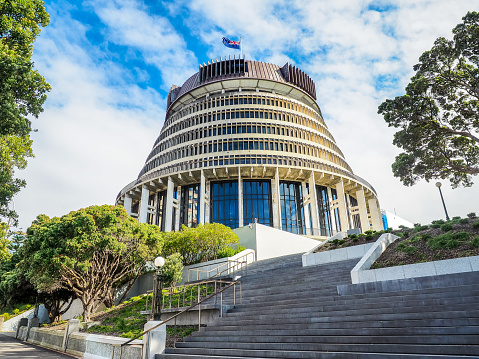 Colmena, el ala ejecutivo de la Nueva Zelanda edificios del Parlamento en la ciudad de Wellington. photo