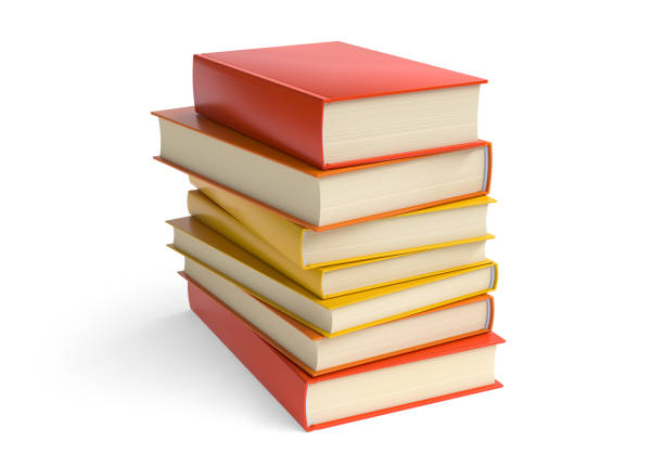 istock pile of books on white background - 3d illustration rendering 954696408