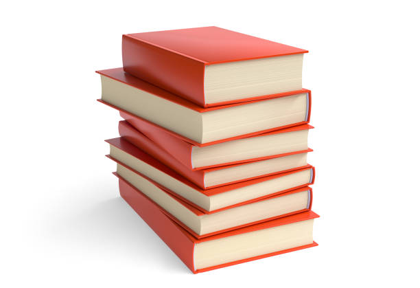 istock pile of books on white background - 3d illustration rendering 954696478