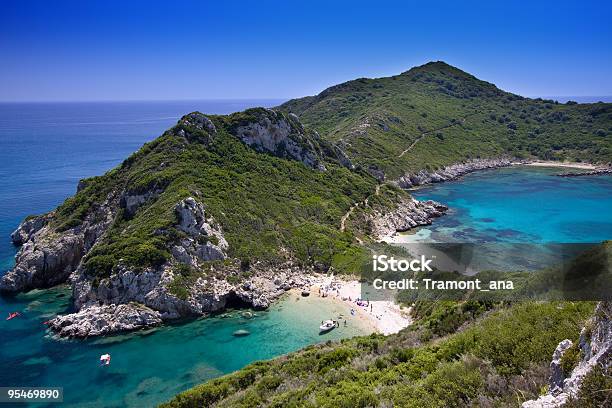 Blue And Green Beach Stock Photo - Download Image Now - Beach, Blue, Color Image