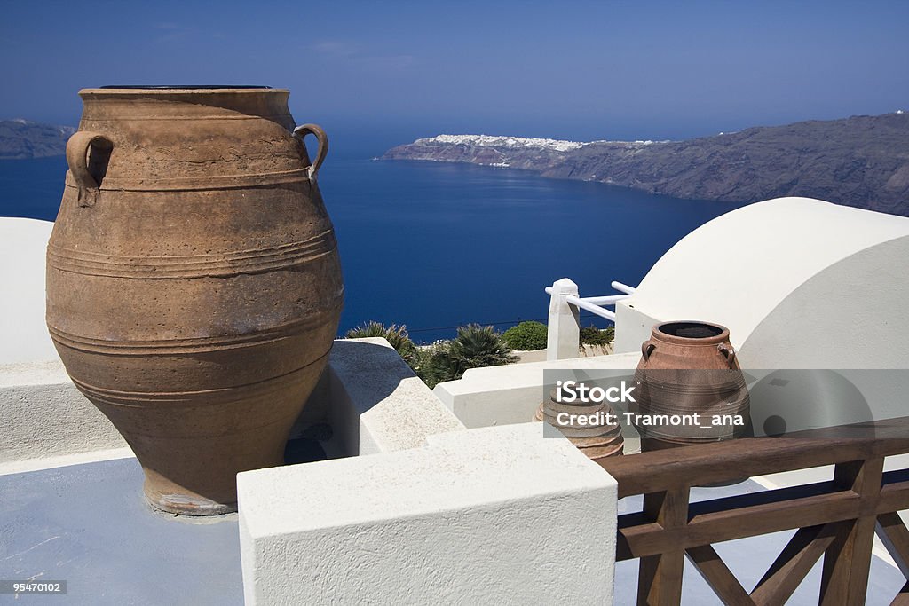 Telhado de Santorini - Royalty-free Arquitetura Foto de stock