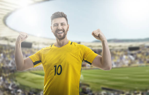 istock Brazilian fan celebrating in the stadium 954701978