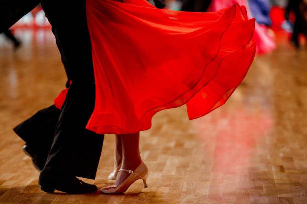 sports pair dancers standard dance competition sports pair dancers standard dance competition tango dance stock pictures, royalty-free photos & images