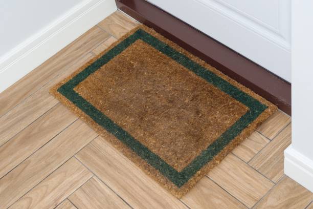 istock Brown natural rug with green contour 954713918