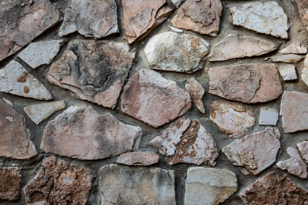 istock Close up of natural stone wall. Stone wall texture 954736054
