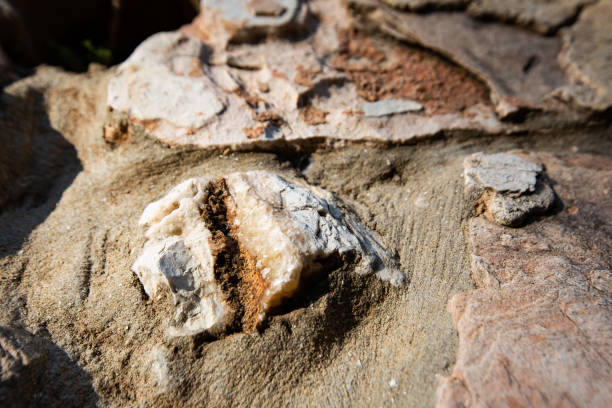 istock Close up of natural stone wall. Stone wall texture 954740762