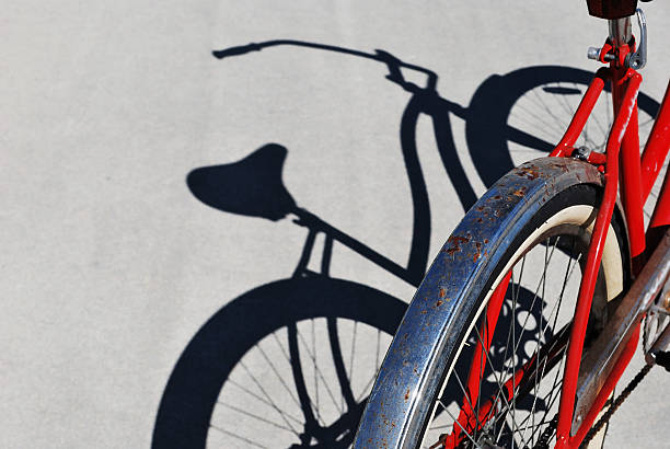 istock Red Bicycle and Bike Shadow 95474767
