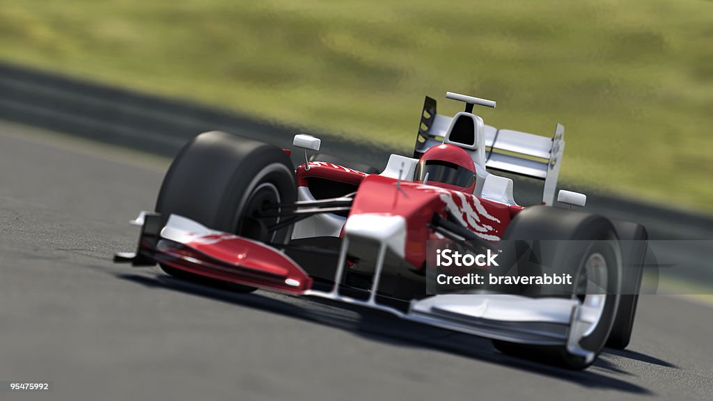 Formel 1-Rennwagen auf der Rennstrecke - Lizenzfrei Rennwagen Stock-Foto