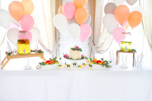 istock Candy bar with cake and citrus homemade lemonade 954765062