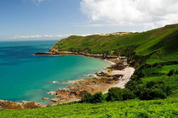 giffard bay, джерси - jersey uk nature landscape стоковые фото и изображения