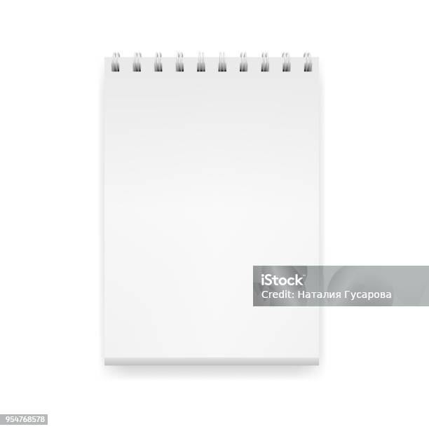 Vector Realistic Image Of A Notepad Layout Stock Illustration ...