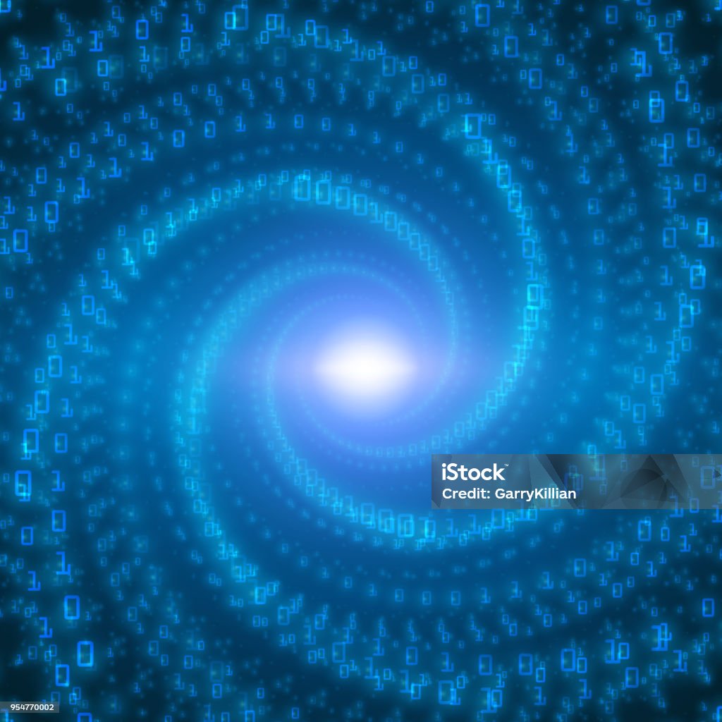 Blue Data Flow Image Vector Data Flow Visualization Blue Big Data Flow As Binary Numbers ...