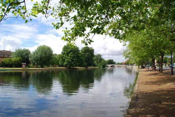 The Embankment in the heart of Bedford, England