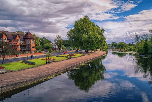 Bedford Embankment, England The Embankment in the heart of Bedford, England ouse river photos stock pictures, royalty-free photos & images