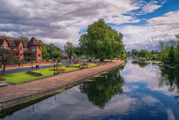 The Embankment in the heart of Bedford, England