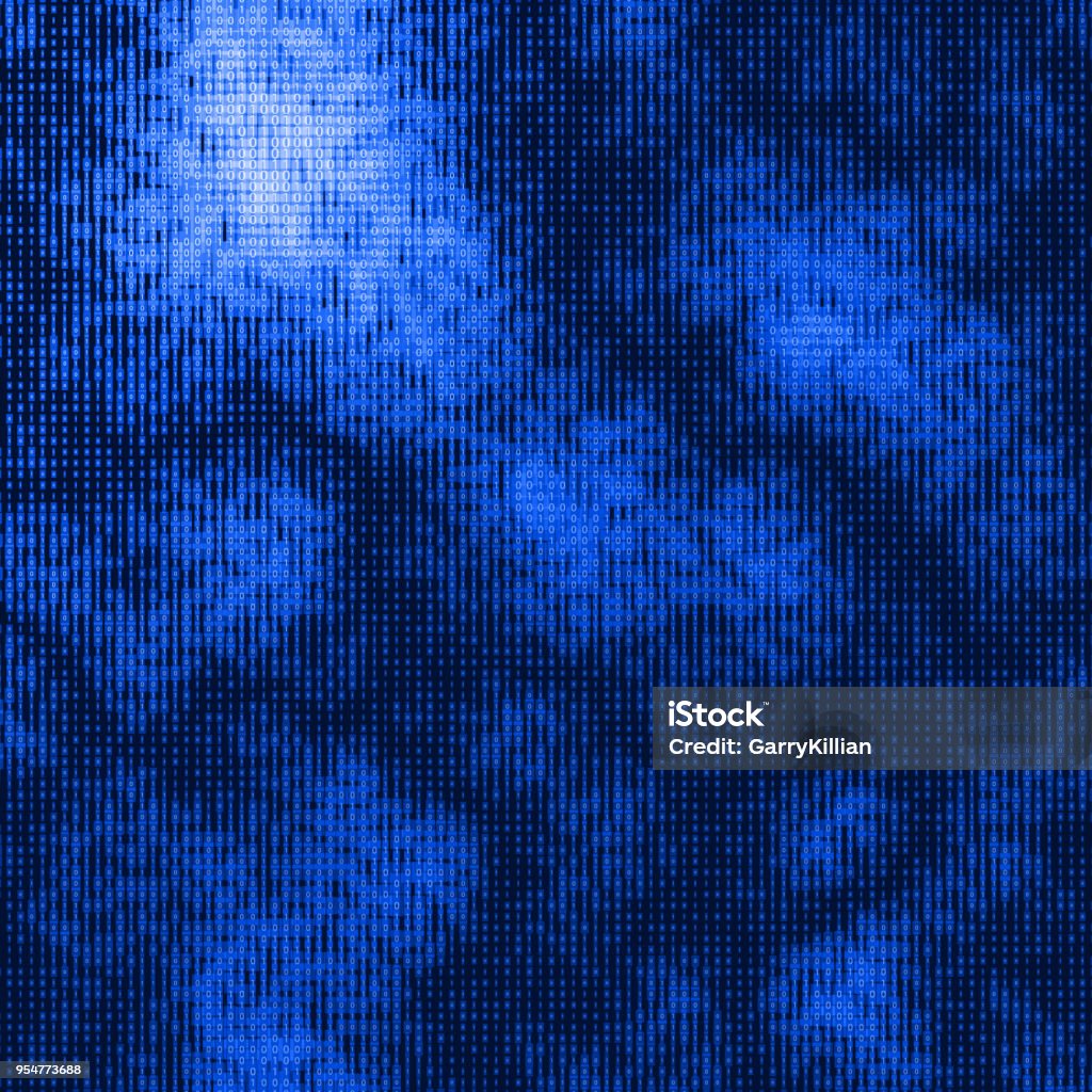 Blue Data Flow Image Vector Abstract Big Data Visualization Blue Data Flow As Binary Numbers ...