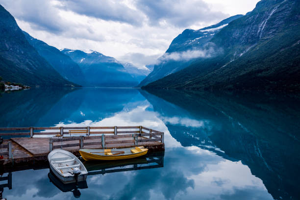 istock lovatnet lake Beautiful Nature Norway. 954776512