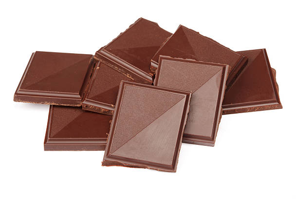 istock Pile of dark chocolate isolated 95477893