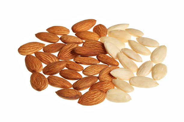 istock Pile of mixed almonds  isolated 95477955