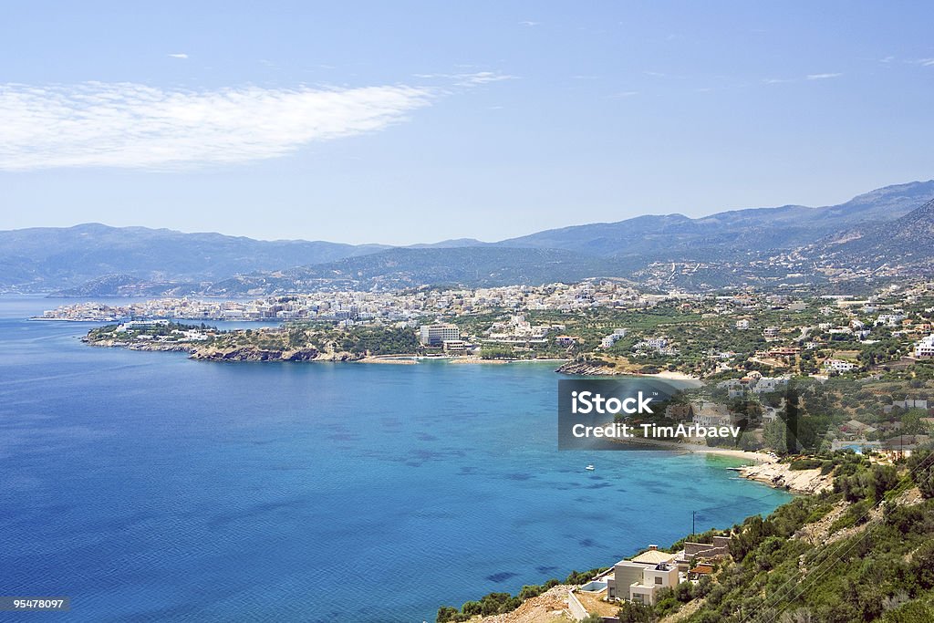 Panoramic view of Agios Nikolaos  Aghios Nikolaos Stock Photo