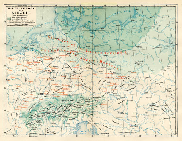 istock Map of  Europe during the ice age 1894 954786476