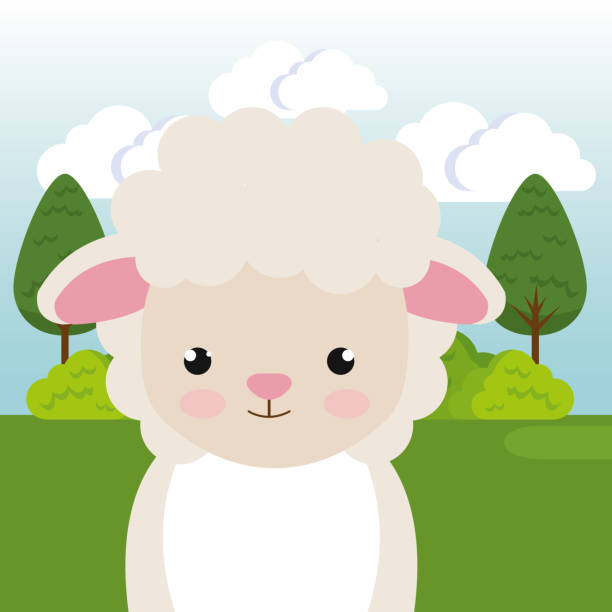 Cute Sheep In The Field Landscape Character Stock Illustration - Download Image Now - Agricultural Field, Animal, Animal Wildlife - iStock Cute Sheep In The Field Landscape Character Stock Illustration - Download Image Now - Agricultural Field, Animal, Animal Wildlife - iStock