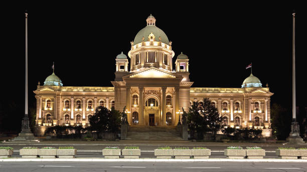 istock Serbian Parliament Night 954791712