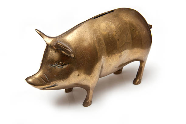 istock Piggy bank isolated on a white studio background 95479353