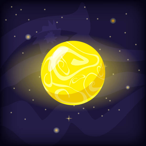 istock Planet fantastic on a space background, cartoon style, isolated, vector, illustration 954793894